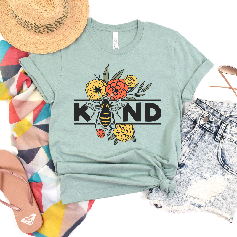 BEE Kind (on dusty blue)