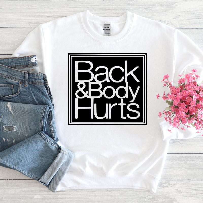 Back and Body Hurts (on white)