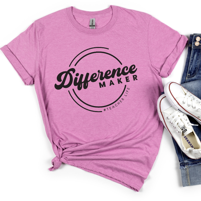 Difference Maker (on heather pink)