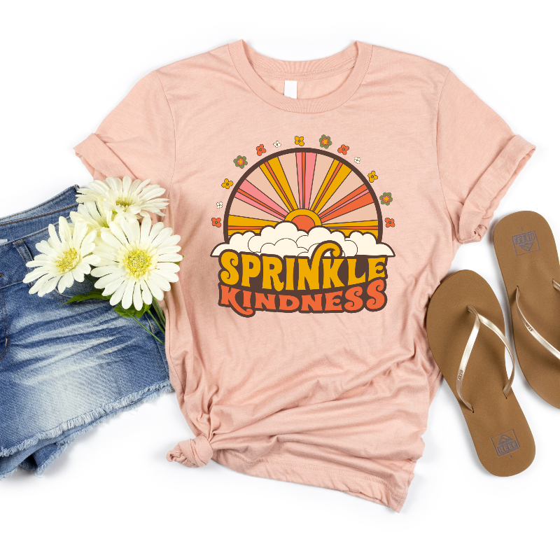 Sprinkle Kindness (on heather peach)
