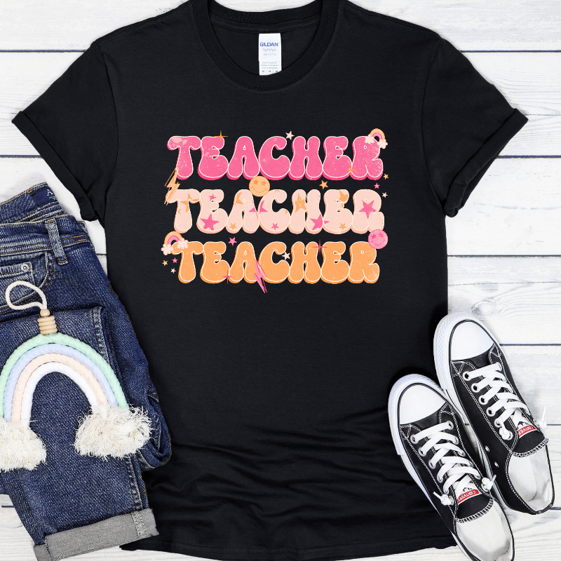 Retro Teacher (on black)