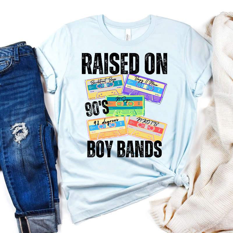 Boy Bands (on heather ice blue)