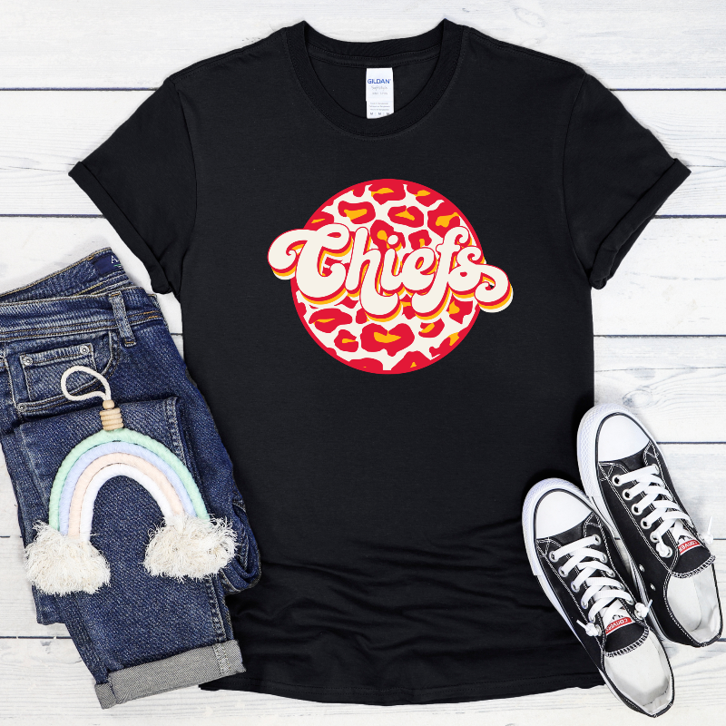 Animal Print Chiefs (on black)