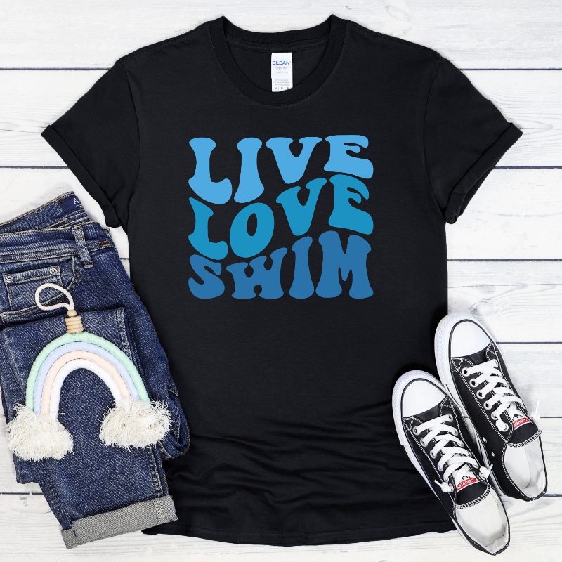 Live Love Swim (on black)