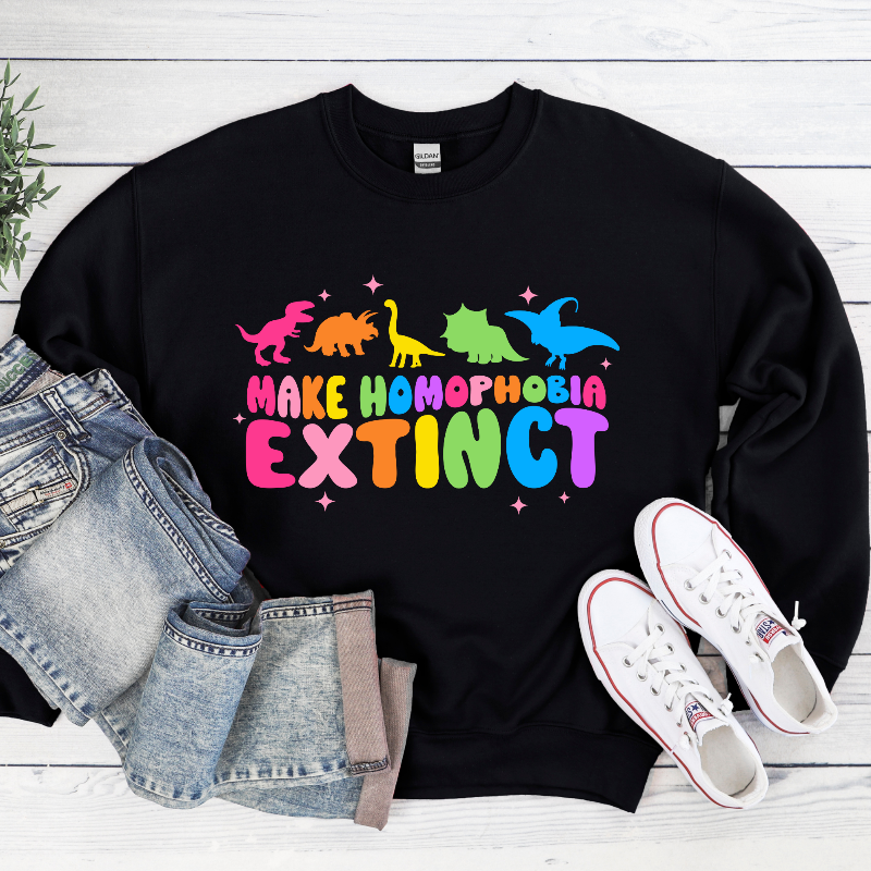 Make Homophobia Extinct (on black)