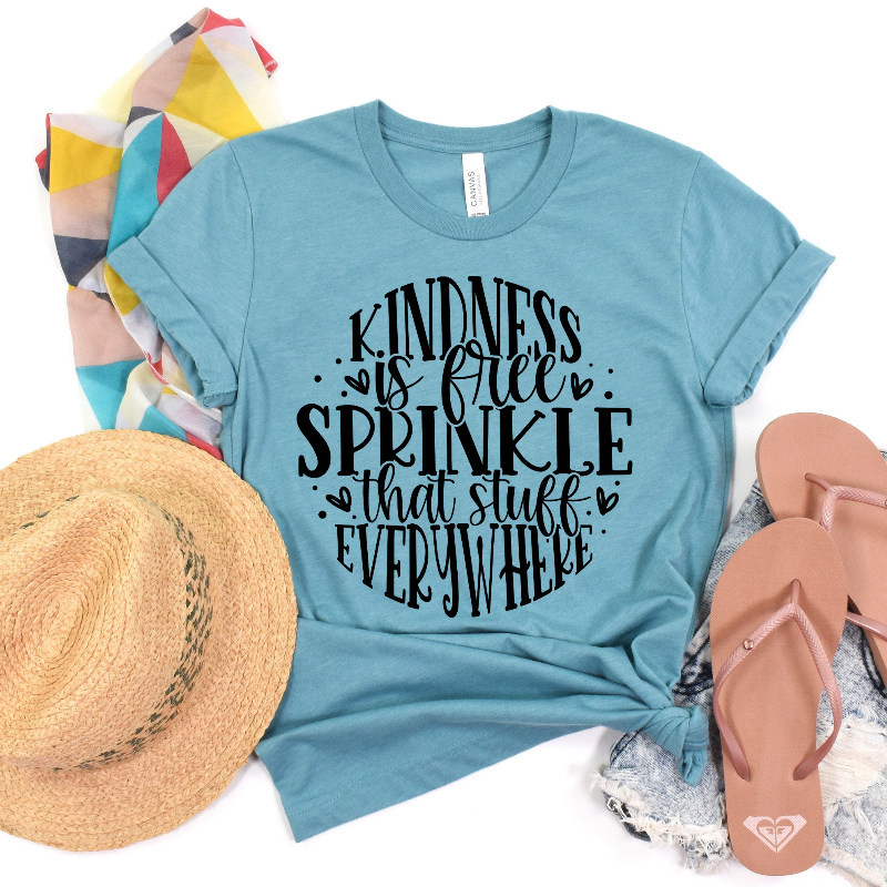 Sprinkle Kindness (on heather blue lagoon)