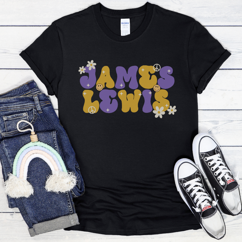 Retro James Lewis (on black) 