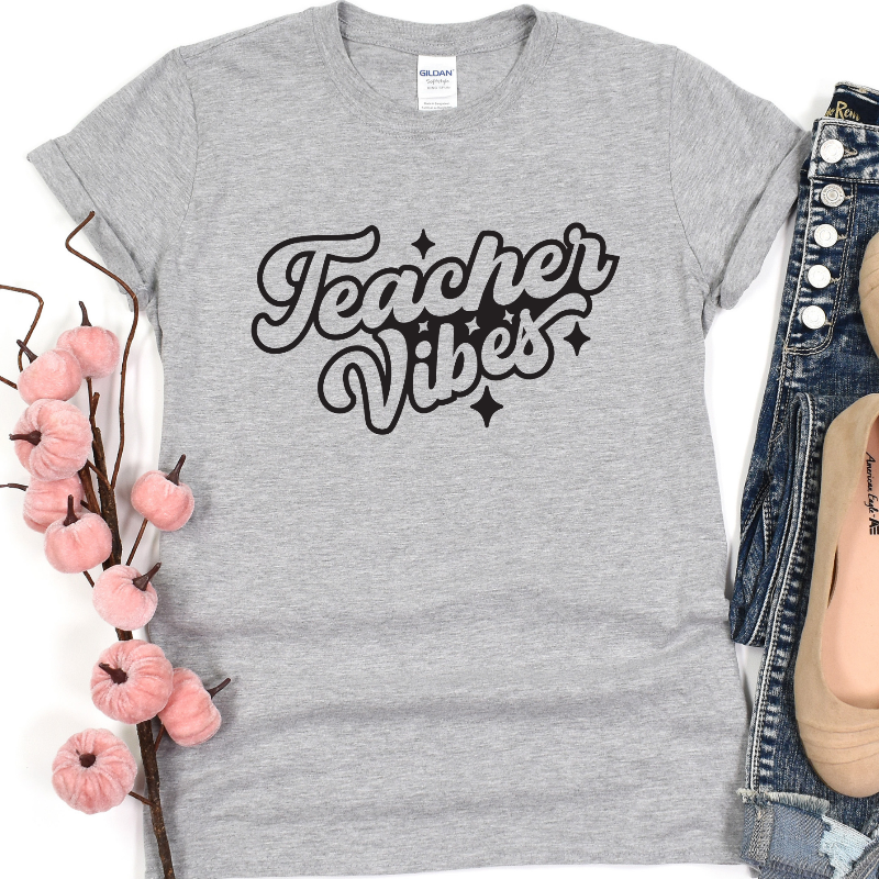 Teacher Vibes (on heather gray)