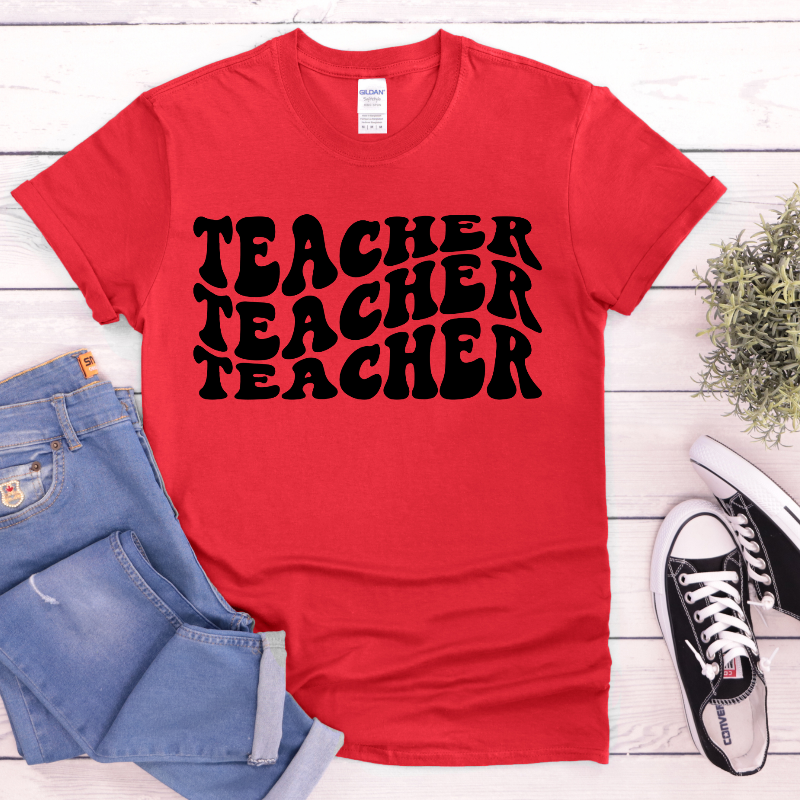 Wavy Teacher (on red)