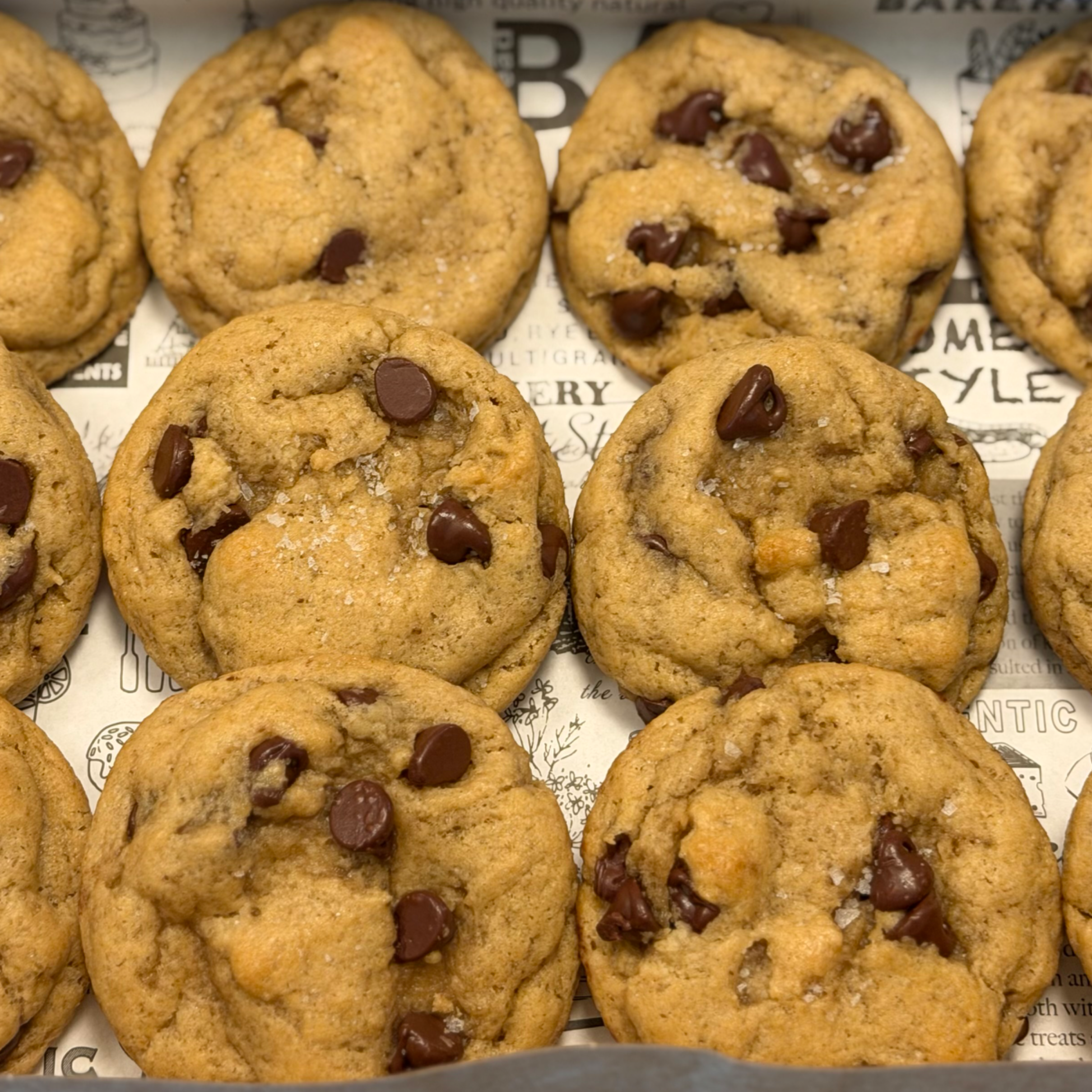 Browned Butter Chocolate Chip & Sea Salt Sourdough Cookies 