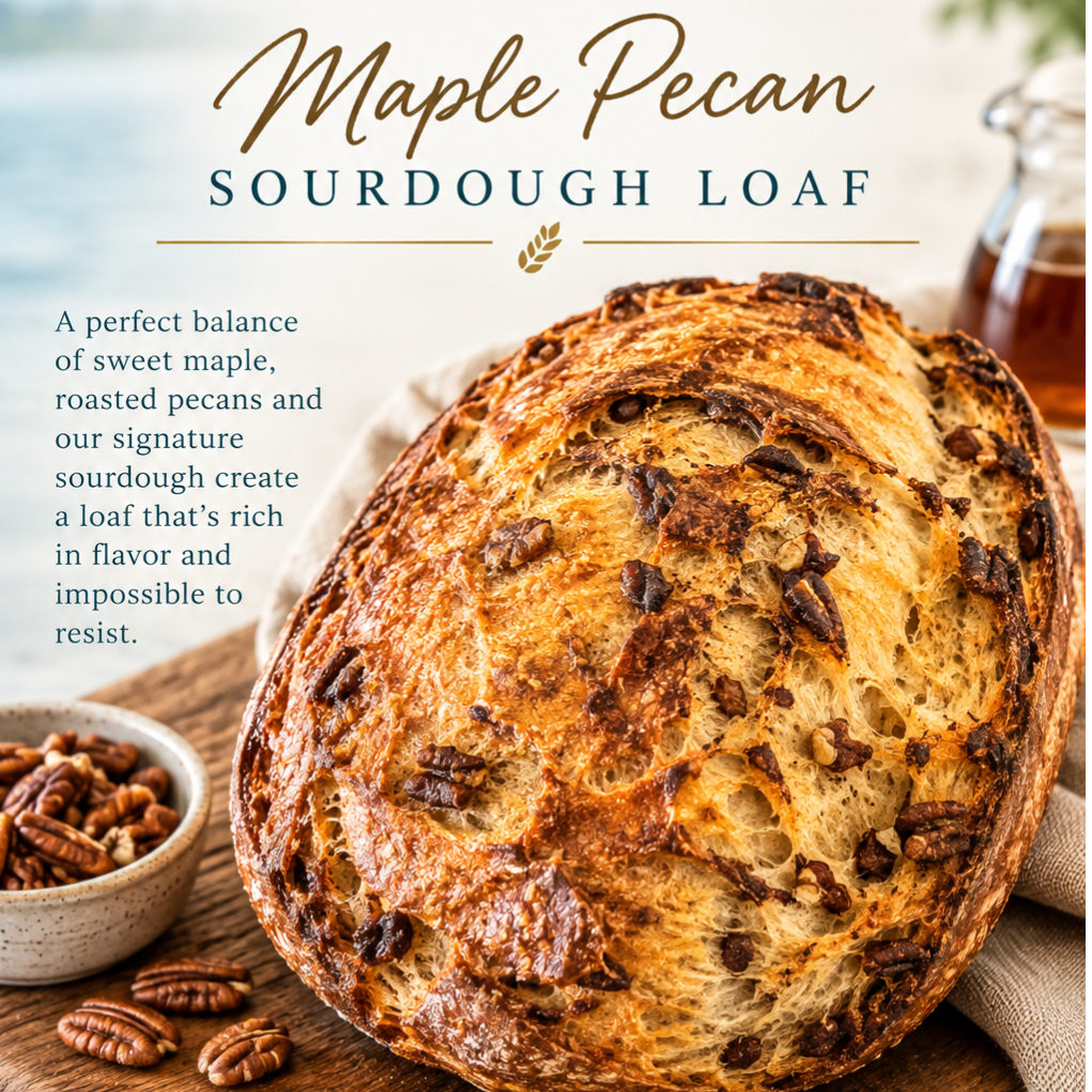 Pecan Maple Sourdough Loaf 🍁