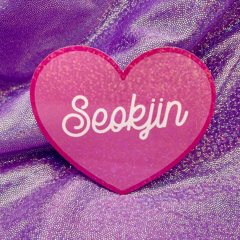 Seokjin (Jin) Pink Glitter Heart Sticker - Copy 1 Main Image