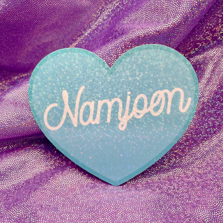 Namjoon (RM) Blue Glitter Heart Sticker