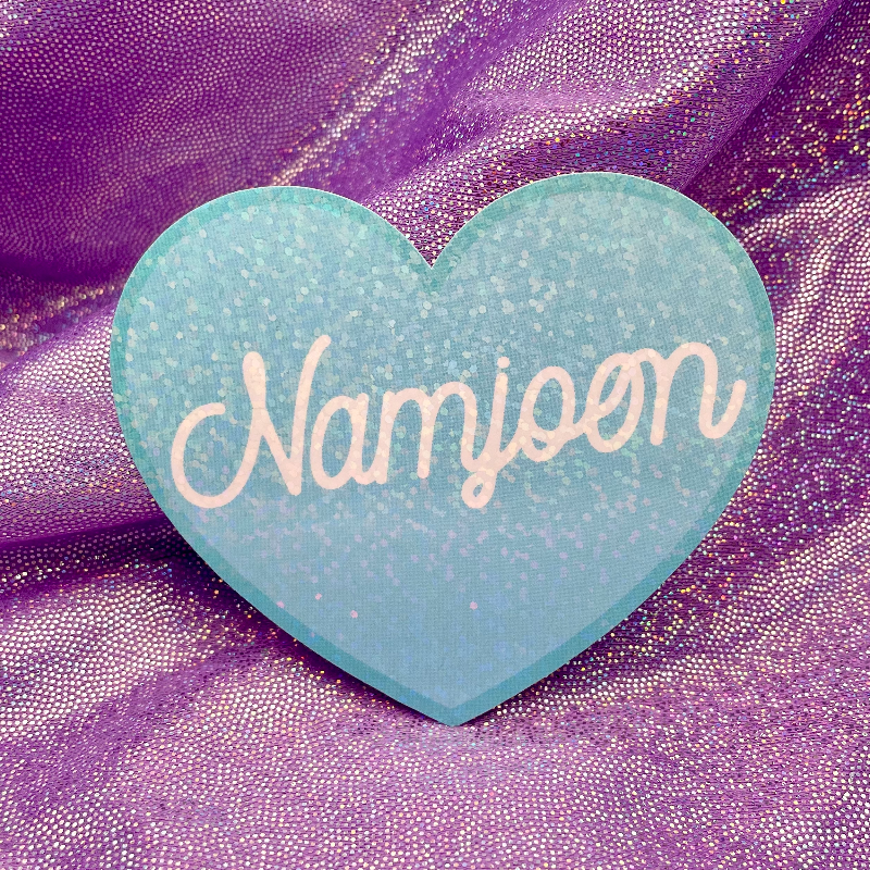 Namjoon (RM) Blue Glitter Heart Sticker Main Image