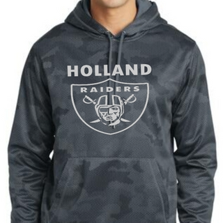 Adult Fleece Hooded Pullover- Dark Smoke Gray Camo