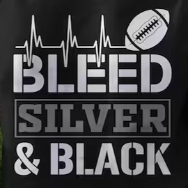 "Bleed Silver & Black" T-Shirt - Black Tshirt Main Image