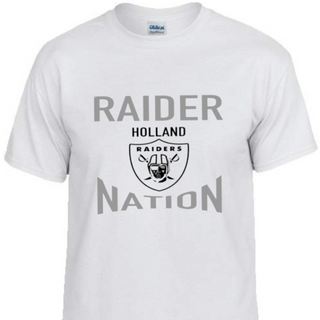 T-Shirt- White- Raider Nation 