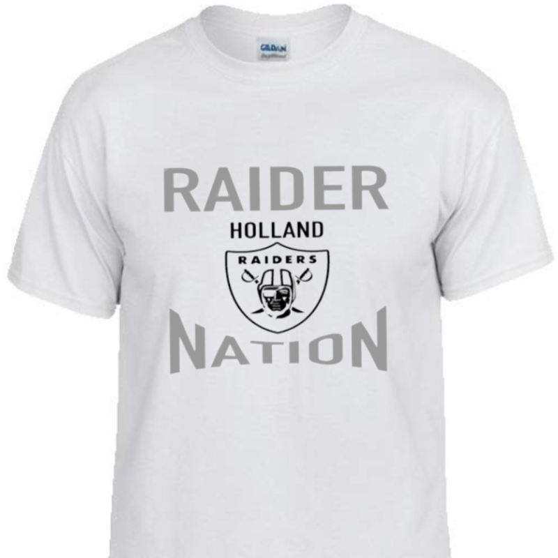 T-Shirt- White- Raider Nation  Main Image