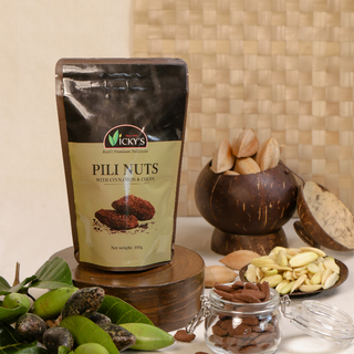 Pili Nuts with Cinnamon and Cocoa