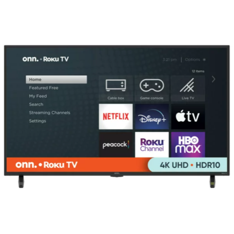 Onn. 50" Class 4K UHD HDR LED Roku Smart TV Main Image