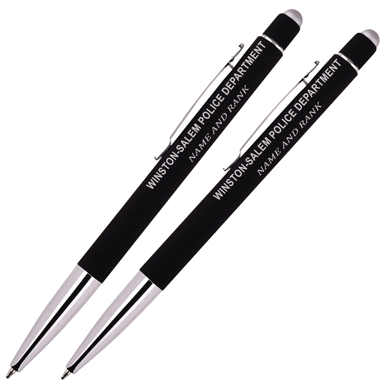 PSC Pay & Take - WSPD Ink Pen Silver Trim 2 in 1 Ballpoint Pen / Stylus