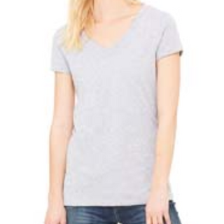 Women's Short Sleeve V-Neck GRAY