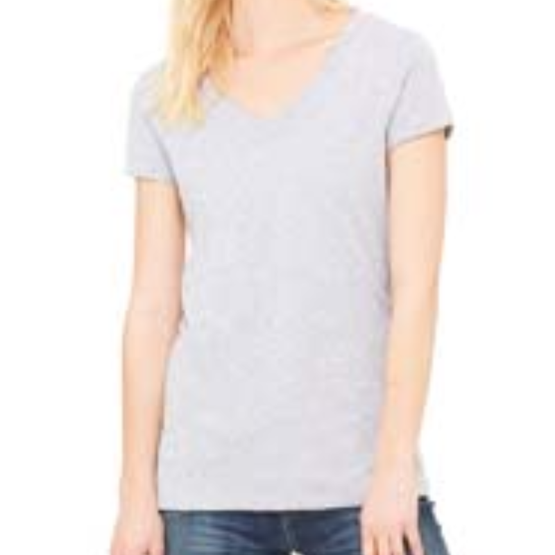 Women's Short Sleeve V-Neck GRAY Main Image