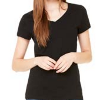 Women's Short Sleeve V-Neck BLACK