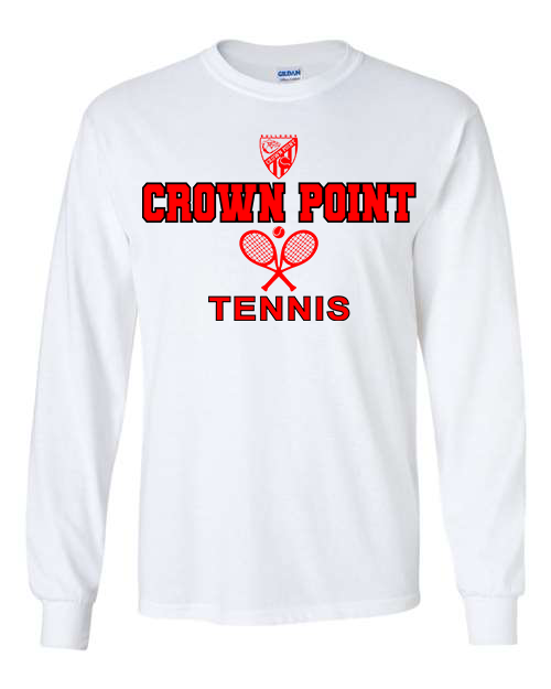 White Gildan Cotton Adult Long Sleeve T-Shirt