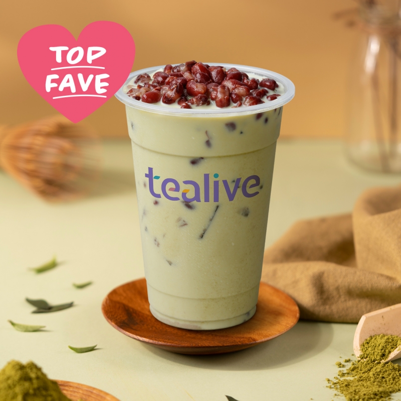 Nishio Matcha Milk Tea with Red Bean Main Image