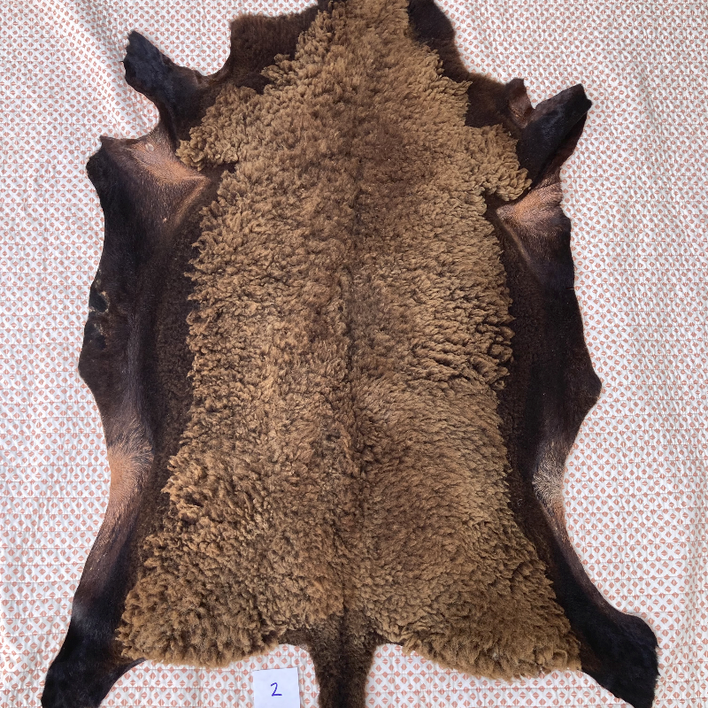 Bark Tanned Sheep Hide (#2, brown)