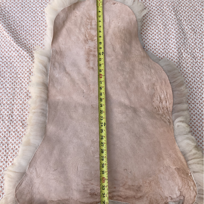 Bark Tanned Sheep Hide (#1, brown)