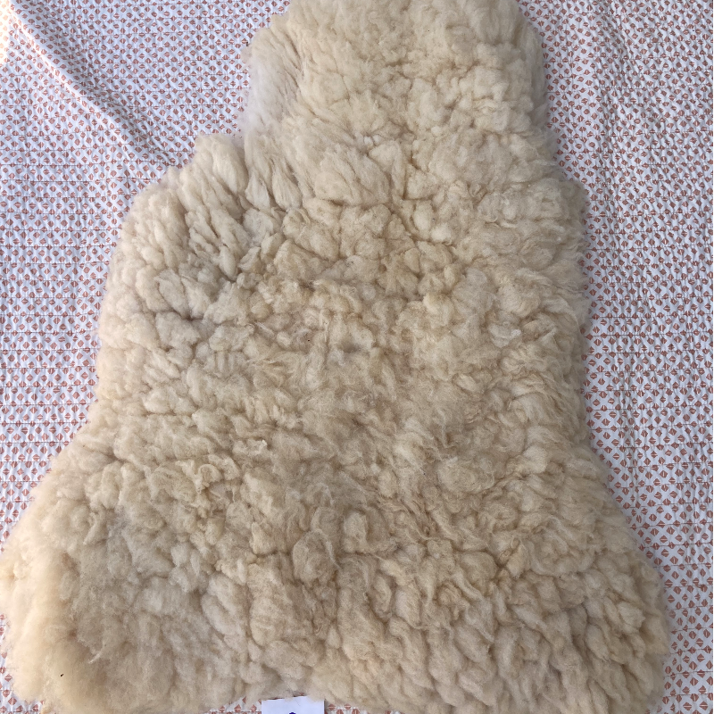 THICK Bark Tanned Sheep Hide (#8, White)