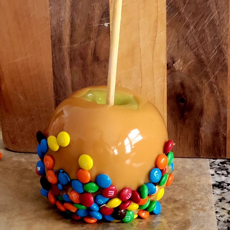 Caramel Apple with Mini Chocolate Candies