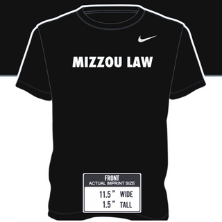 Short Sleeve "Mizzou Law" Nike Dri-Fit Shirt