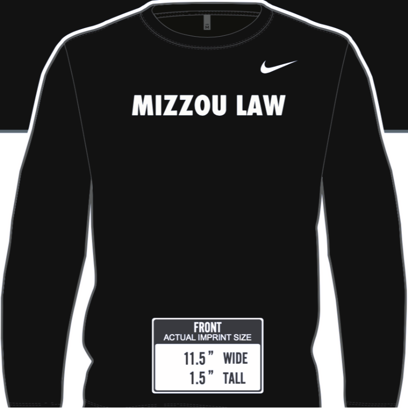 Long Sleeve "Mizzou Law" Nike Dri-Fit Shirt Main Image