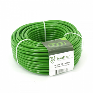 100' FLORA TUBE | 1/4" OD BY 3/16" ID VINYL DRIP IRRIGATION TUBING | GREEN