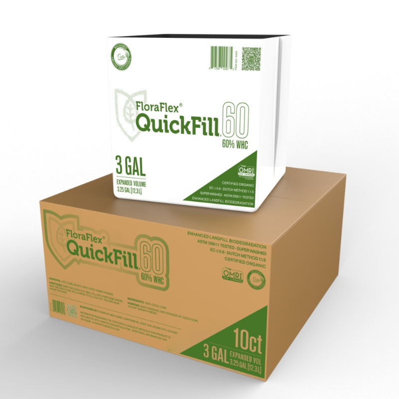 3 GAL QUICKFILL™ | 45% WHC | EXPANDABLE ORGANIC COCO COIR PLANT MEDIUM | 10PK Main Image