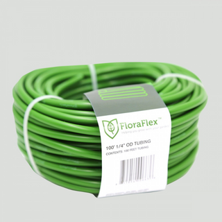 100' FLORA TUBE | 1/4" OD BY 3/16" ID VINYL DRIP IRRIGATION TUBING | GREEN