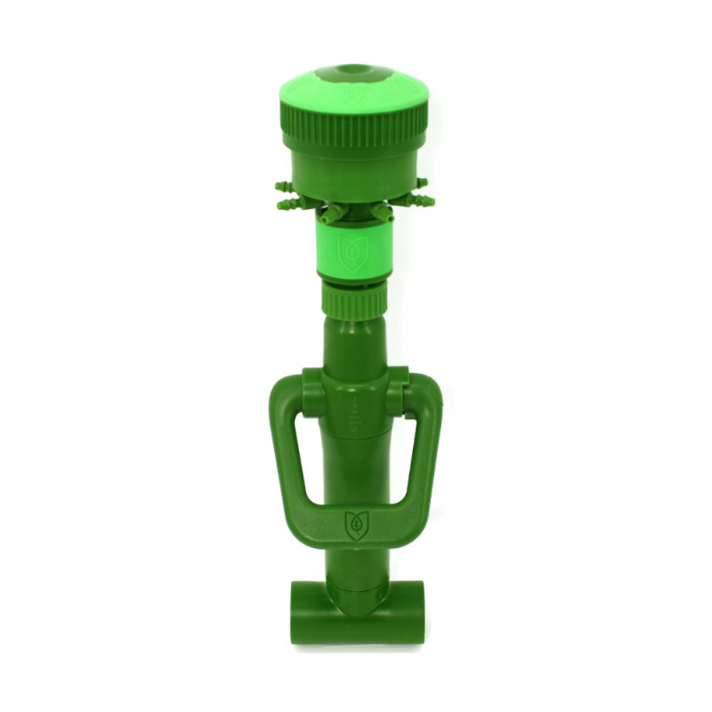 PRE-ASSEMBLED OPEN FLOW BUBBLER IRRIGATION MANIFOLD 'T' | 30 GPH PER PORT | 3/4", 1" Main Image