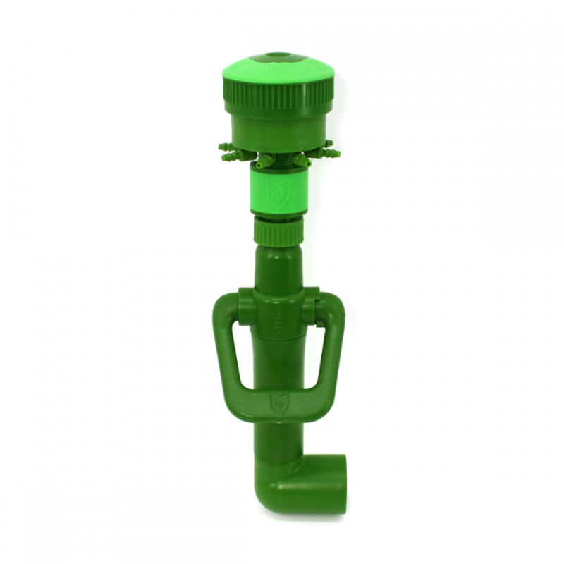 PRE-ASSEMBLED OPEN FLOW BUBBLER IRRIGATION MANIFOLD ELBOW | 30 GPH PER PORT | 3/4", 1" Main Image