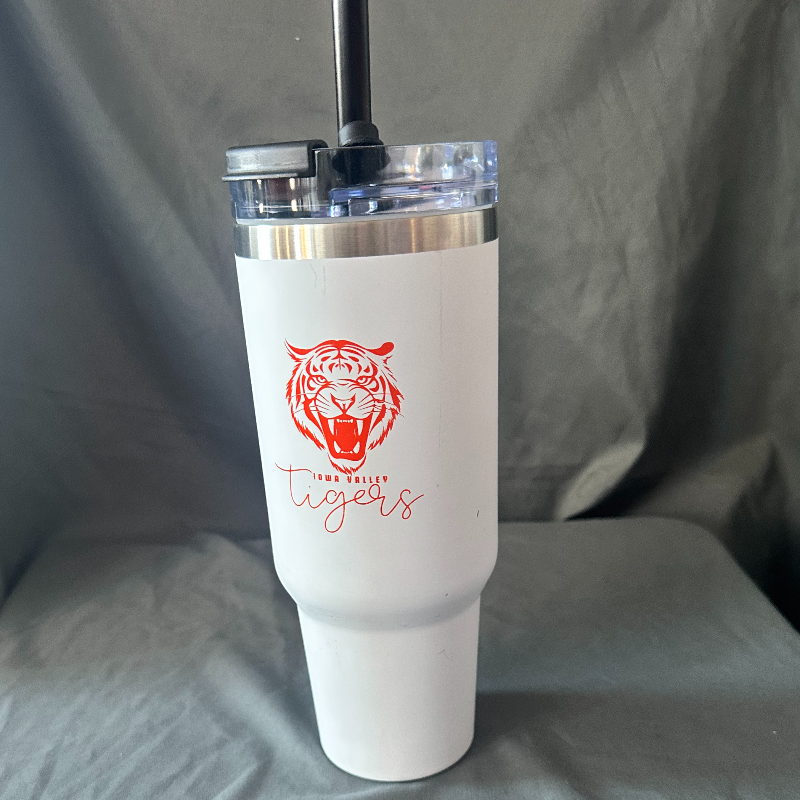 40oz Tumbler with Handle & Straw (3 Colors)