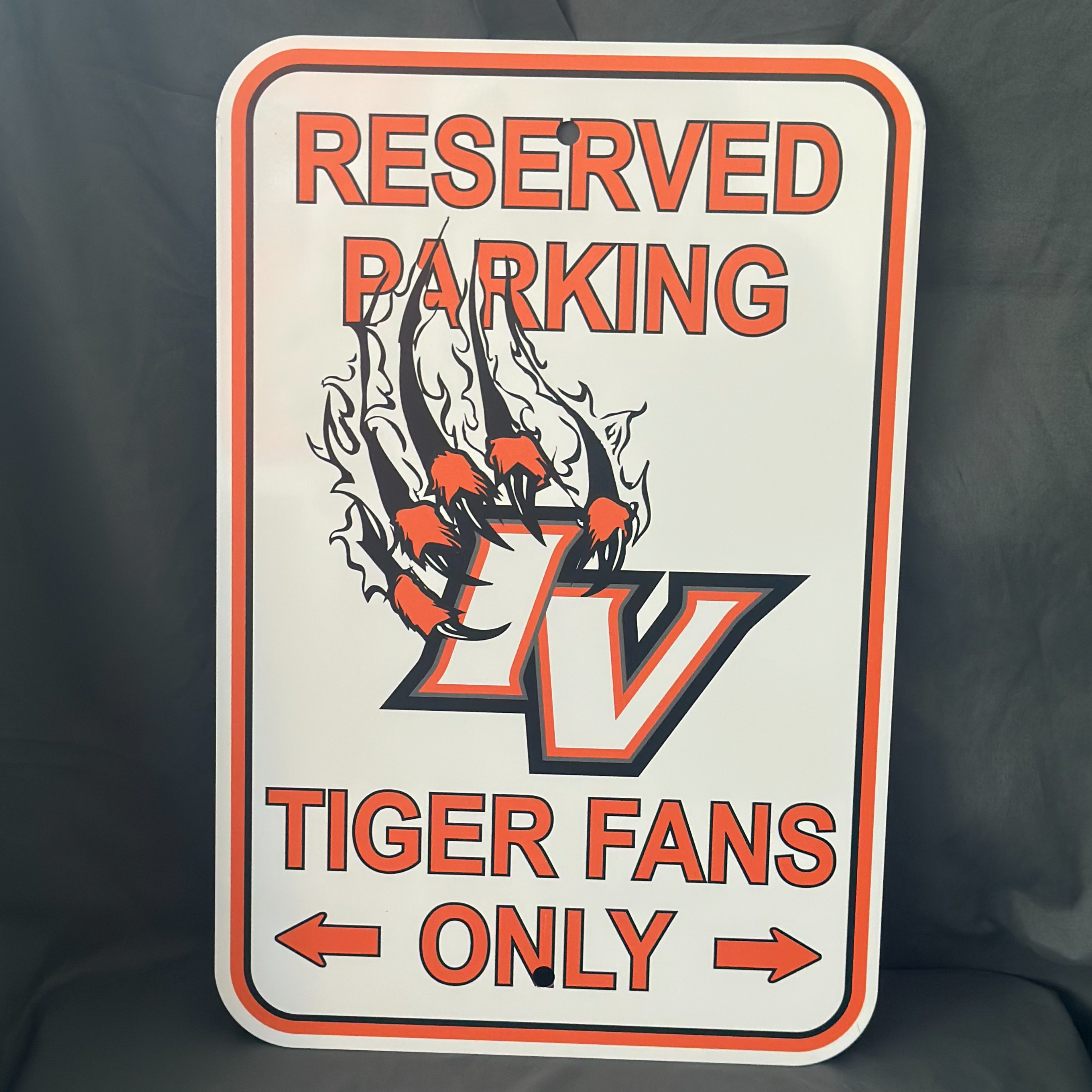 Tiger Fans Parking SIgn