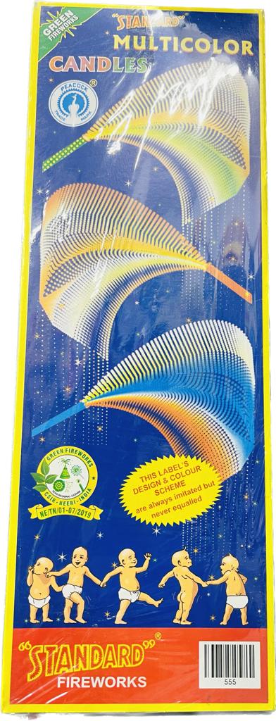 MULTI  COLOUR CANDLES(1BOX)