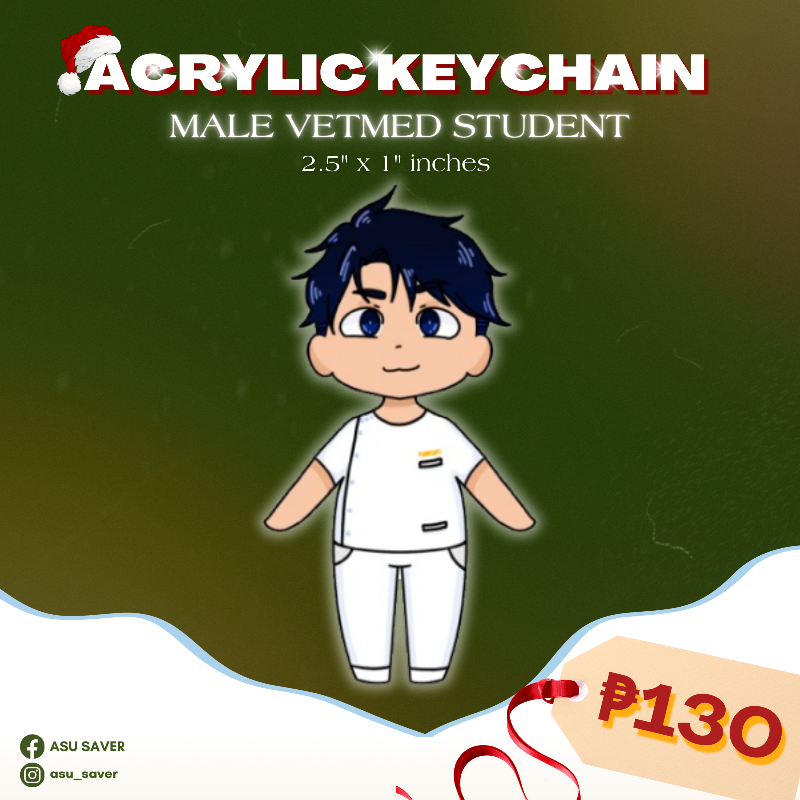 Male Vetmed Student Keychain