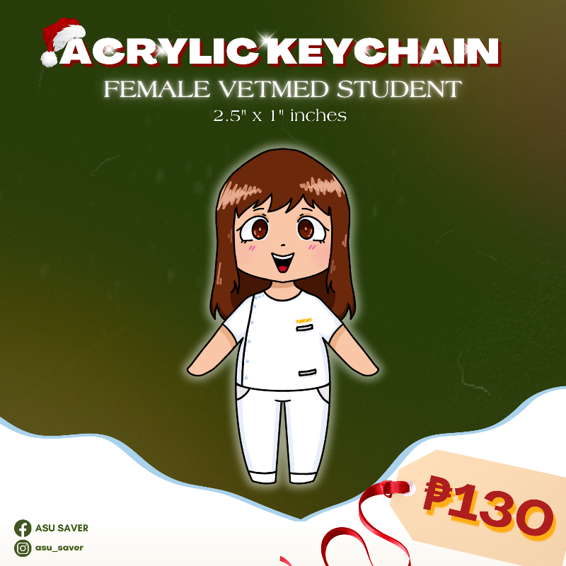 Female Vetmed Student Keychain