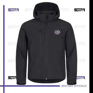 Softshell Manches longues, avec capuche - Noir