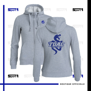 Sweat Full Zip Gris Femmes