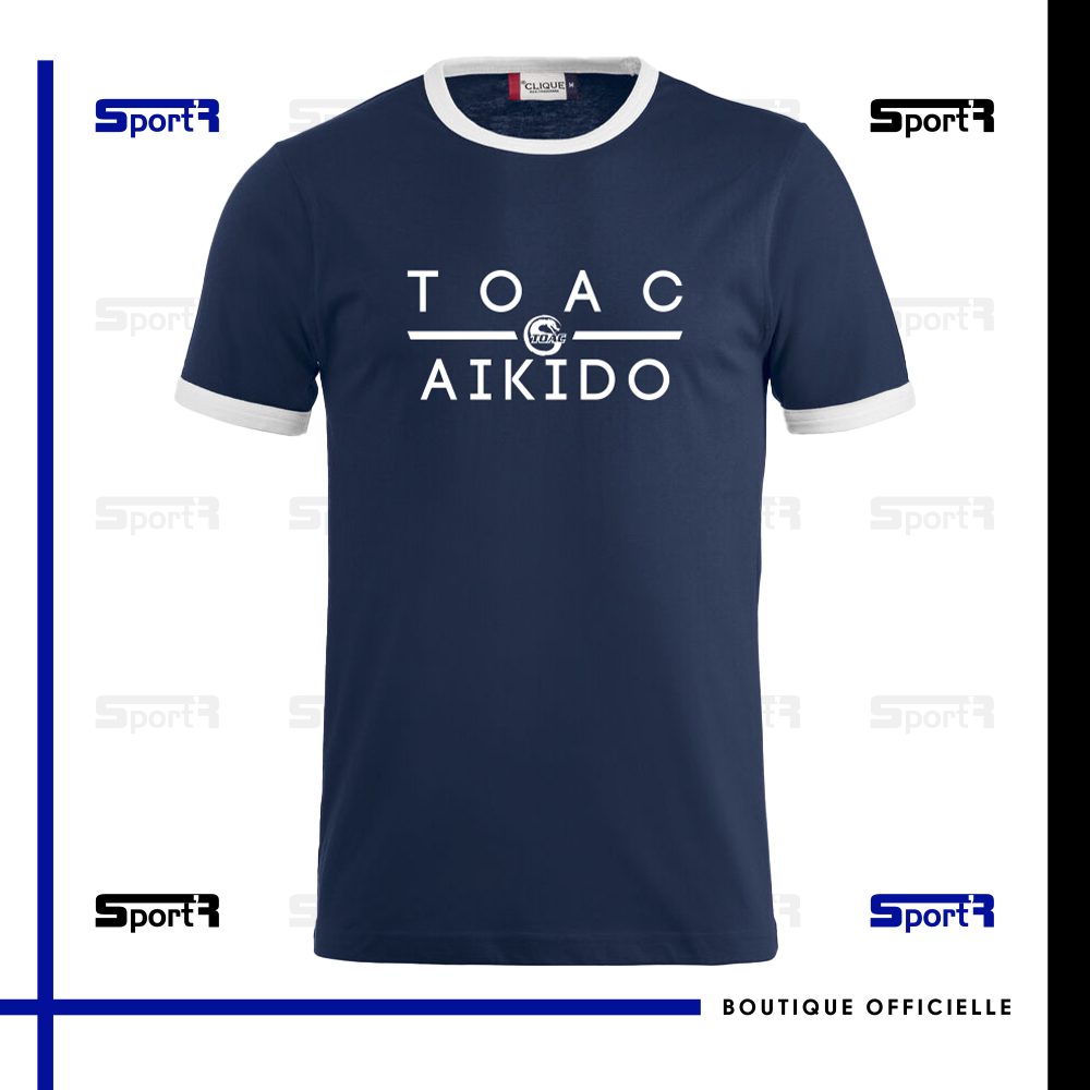 T-shirt Adultes Unisexe - Bleu marine/Blanc 