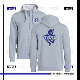 Sweat à capuche full zip Hommes - Gris